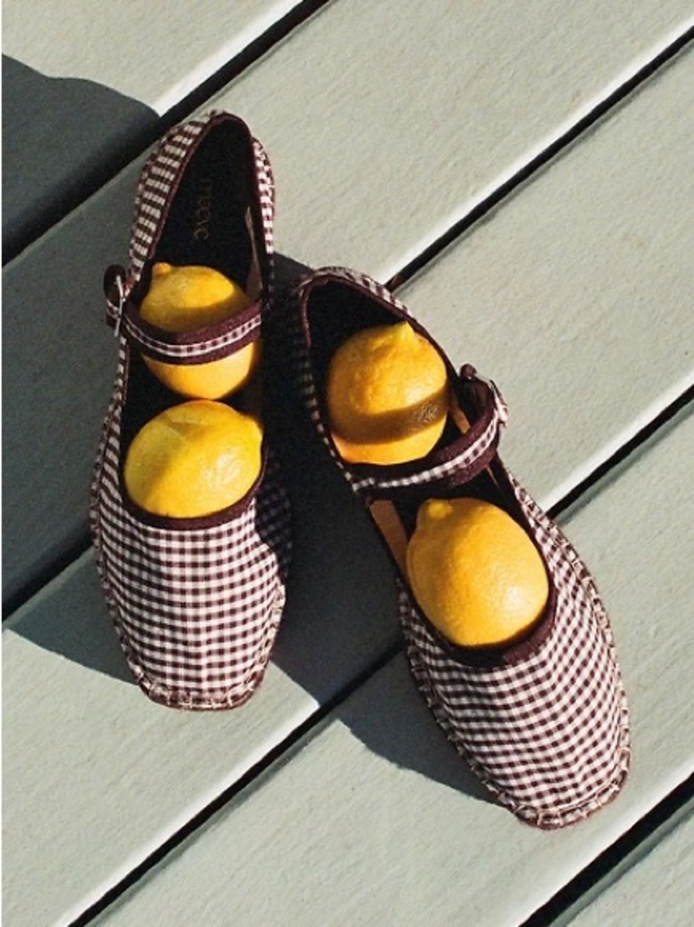 NIB Maeve Anthropologie Plaid Mary Jane Flats in Brown and Cream - Women Shoes
